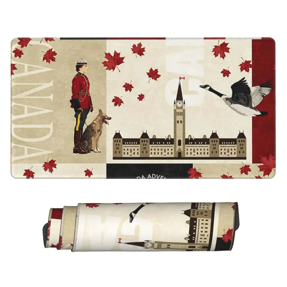 Gaming Accessories Canada - Grand tapis de souris avec drapeau