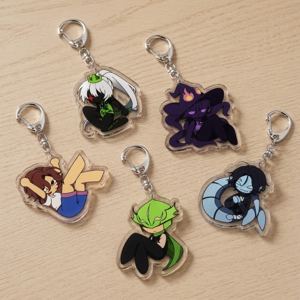 Gaming Accessories Bag - Porte-clés Chibi Mignons de Dessins Animés,