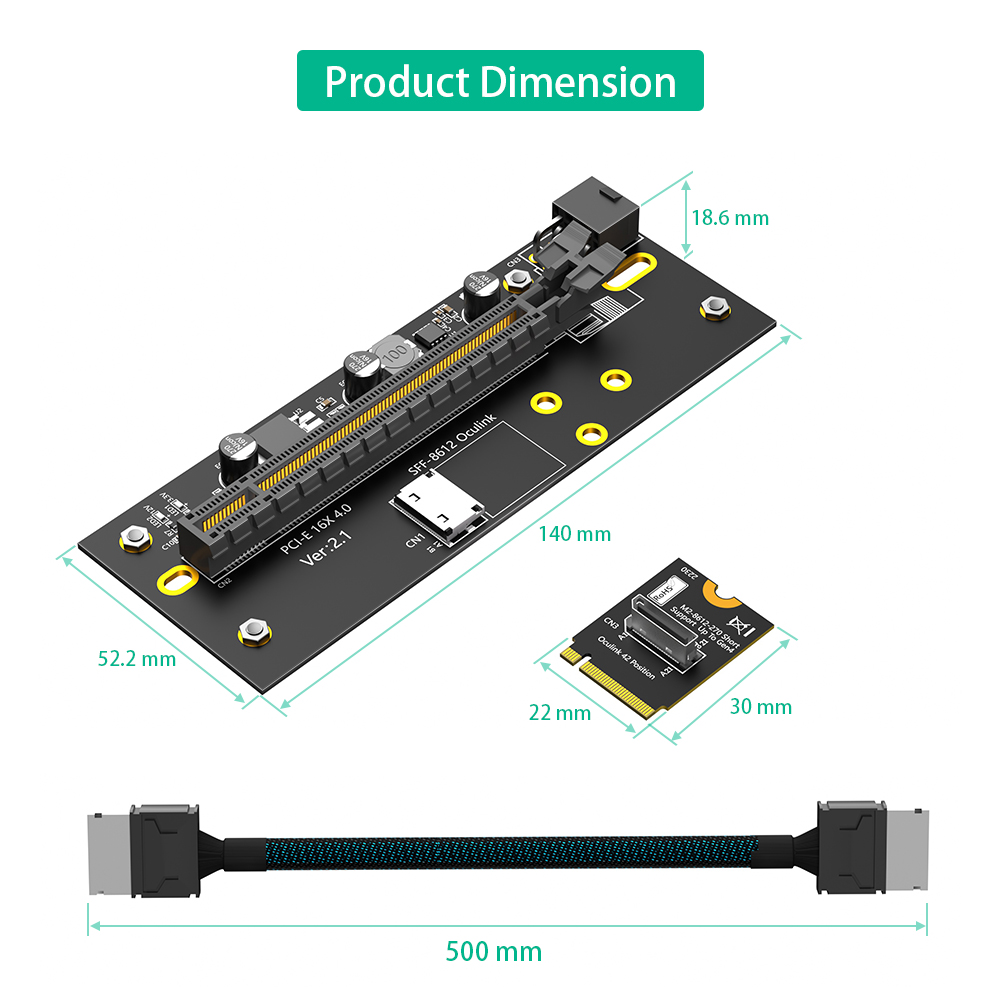 Pcie Extension Cable - Câble d'extension M.2 M-Key 2230 vers