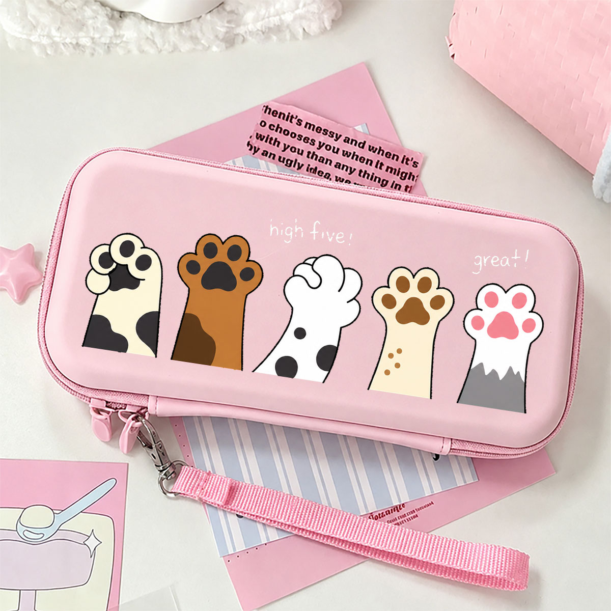 Gaming Accessories Bag - Sac de rangement rigide couleur macaron