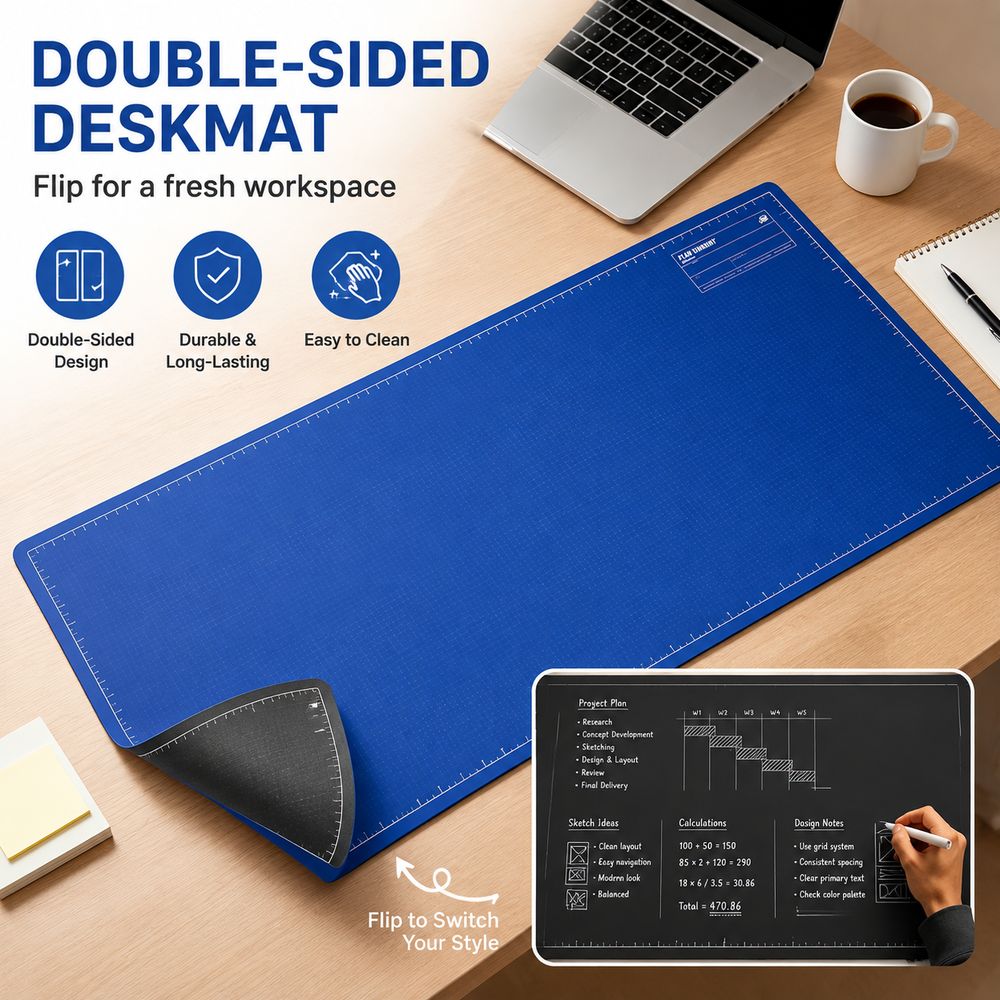 Tapis de bureau double face po - Desk Corner Mat avis et prix