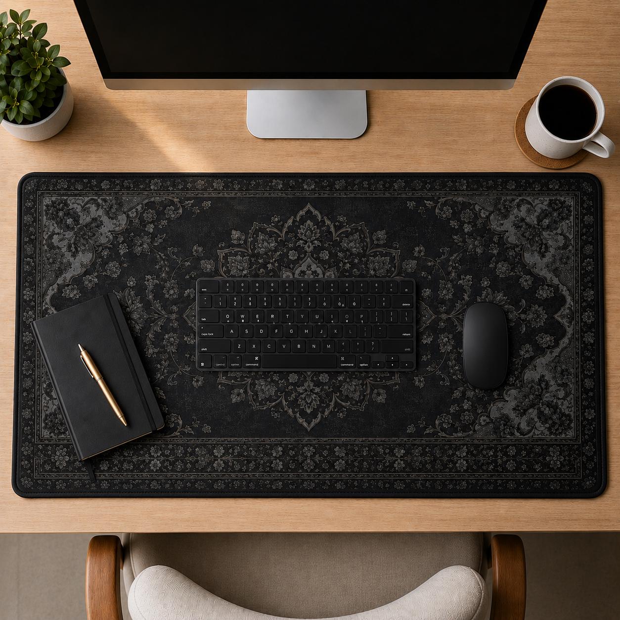 Tapis de bureau noir, tapis de - Vintage Gaming Accessories avis et prix