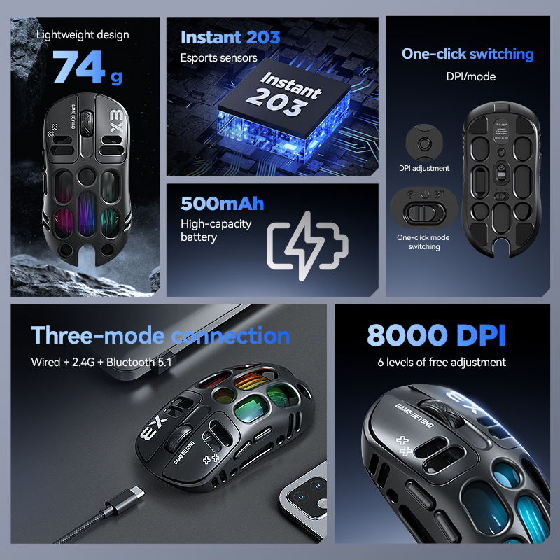Souris de jeu T-WOLF X3 à troi - Gaming Accessories To Sell avis et prix
