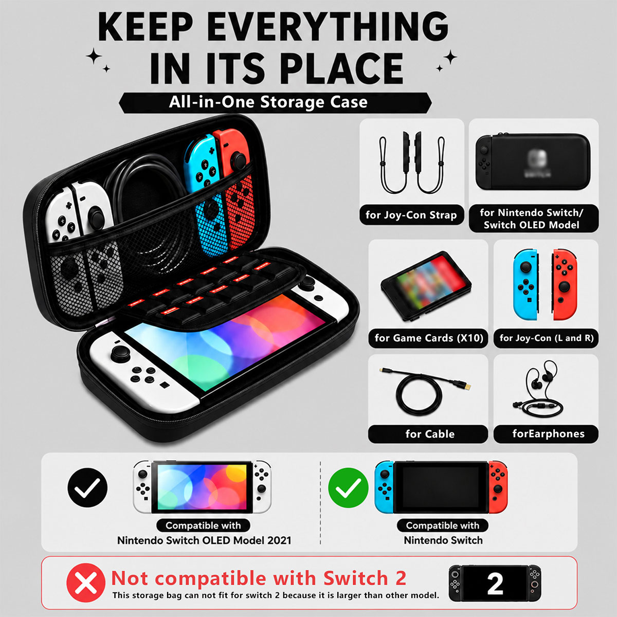 Étui de transport mignon et ré - Gaming Accessories Bag avis et prix