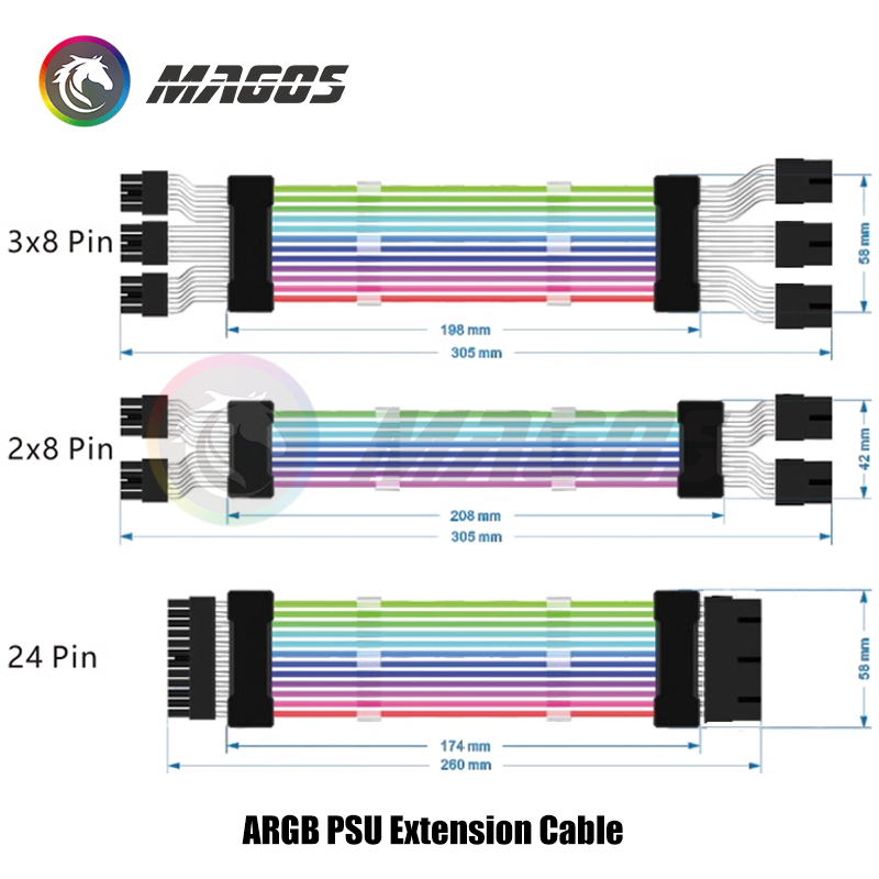 Câble d'extension PSU RGB, ATX - Pcie Extension Cable avis et prix