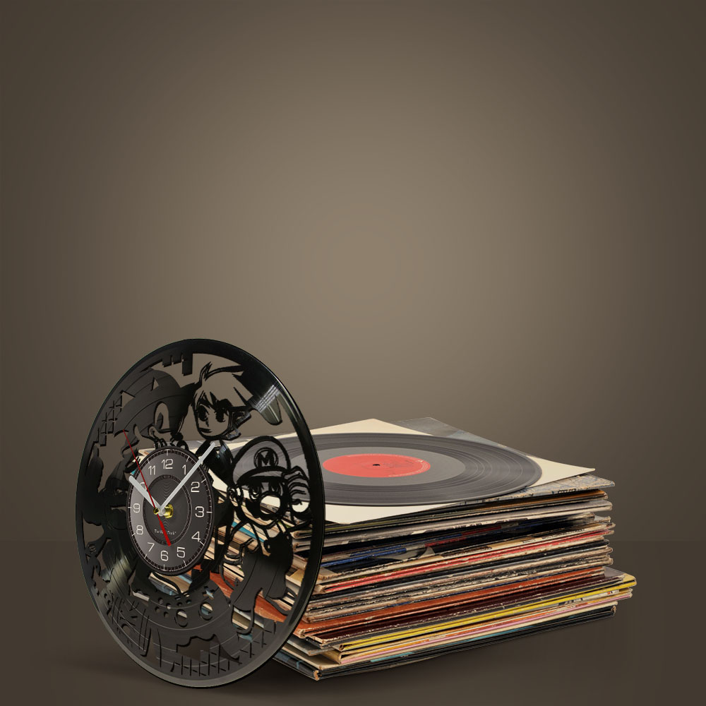Horloge murale en vinyle inspi - Vintage Gaming Accessories avis et prix