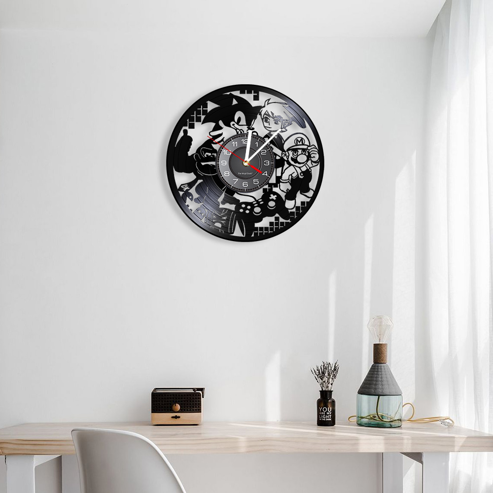 Horloge murale en vinyle inspi - Vintage Gaming Accessories avis et prix