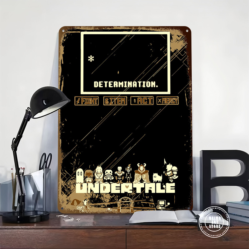 Affiche métallique Undertale,  - Vintage Gaming Accessories avis et prix