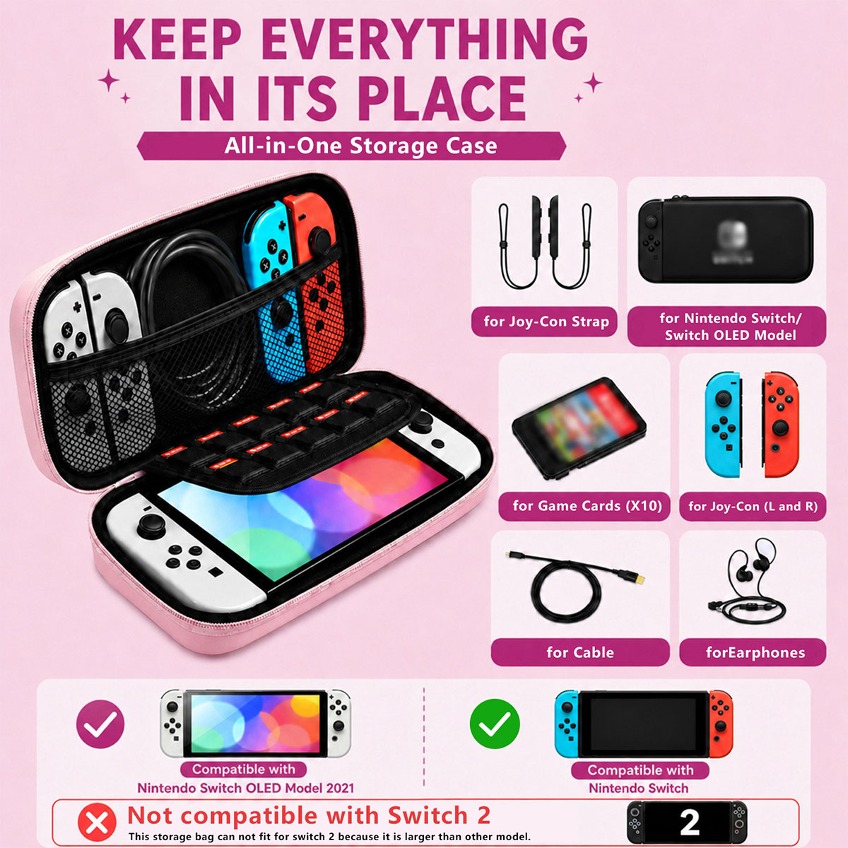 Sac de rangement rigide couleu - Gaming Accessories Bag avis et prix